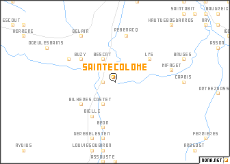 map of Sainte-Colome