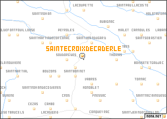 map of Sainte-Croix-de-Caderle