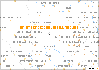 map of Sainte-Croix-de-Quintillargues