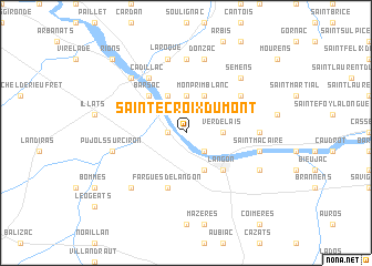 map of Sainte-Croix-du-Mont