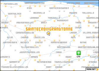 map of Sainte-Croix-Grand-Tonne