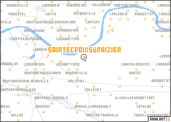 map of Sainte-Croix-sur-Aizier