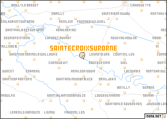 map of Sainte-Croix-sur-Orne