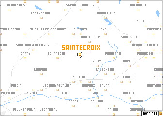 map of Sainte-Croix