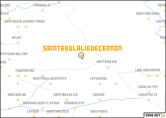 map of Sainte-Eulalie-de-Cernon