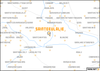 map of Sainte-Eulalie