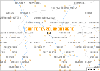 map of Sainte-Feyre-la-Montagne