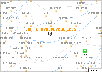 map of Sainte-Foy-de-Peyrolières