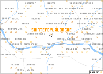 map of Sainte-Foy-la-Longue