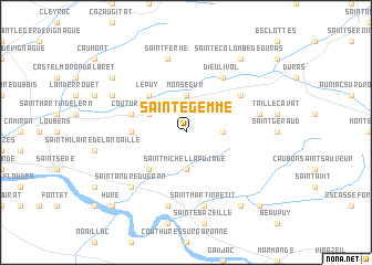 map of Sainte-Gemme