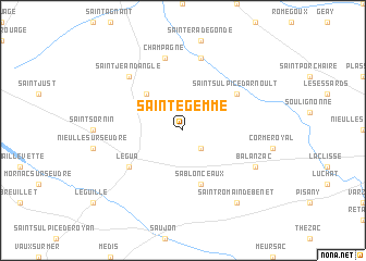 map of Sainte-Gemme