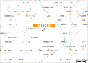 map of Sainte-Gemme