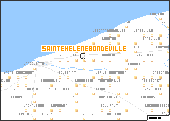 map of Sainte-Hélène-Bondeville