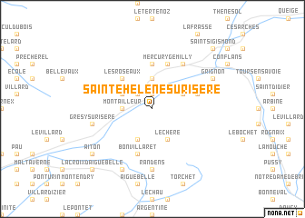 map of Sainte-Hélène-sur-Isère