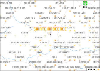 map of Sainte-Innocence