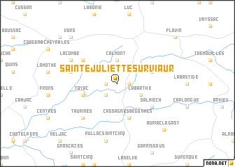 map of Sainte-Juliette-sur-Viaur