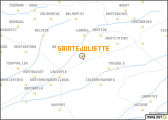 map of Sainte-Juliette