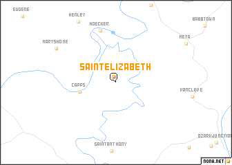 map of Saint Elizabeth