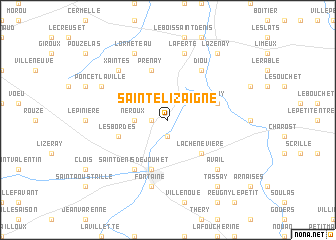 map of Sainte-Lizaigne