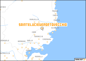 map of Sainte-Lucie de Porto-Vecchio
