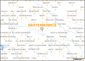 map of Sainte-Magnance