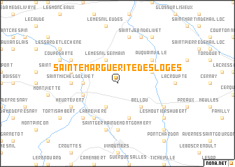 map of Sainte-Marguerite-des-Loges