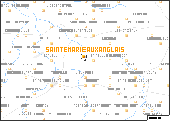 map of Sainte-Marie-aux-Anglais