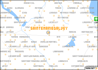 map of Sainte-Marie-dʼAlvey