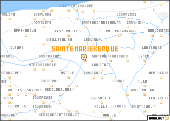 map of Sainte-Marie-Kerque