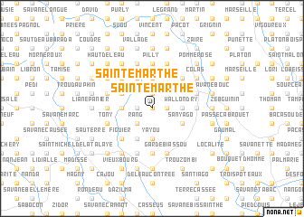 map of Sainte-Marthe