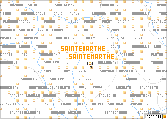 map of Sainte-Marthe