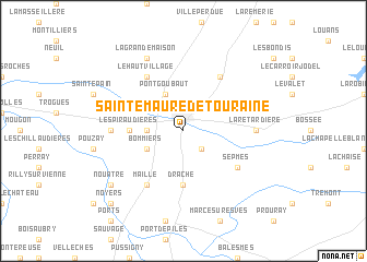 map of Sainte-Maure-de-Touraine
