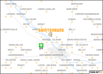 map of Sainte-Maure
