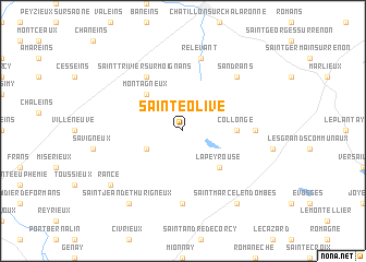 map of Sainte-Olive