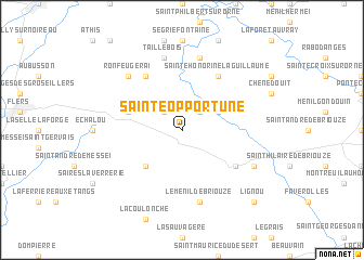 map of Sainte-Opportune