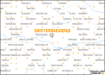 map of Sainte-Radegonde