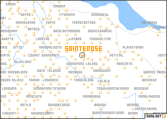 map of Sainte-Rose