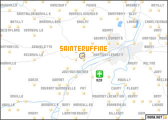 map of Sainte-Ruffine