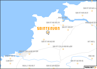 map of Saint Ervan