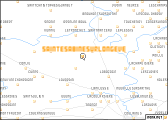 map of Sainte-Sabine-sur-Longève