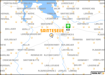 map of Sainte-Sève
