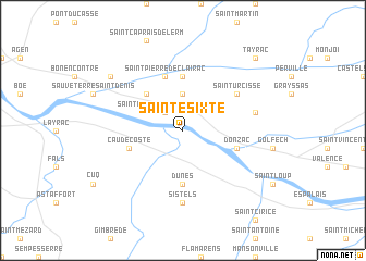 map of Sainte-Sixte