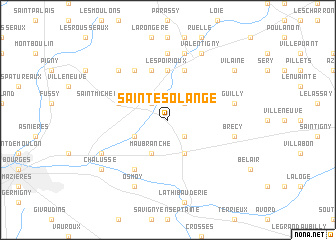 map of Sainte-Solange