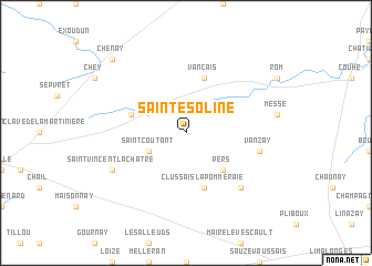 map of Sainte-Soline