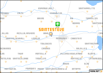 map of Saint-Estève