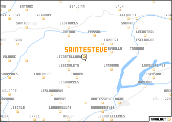 map of Saint-Estève