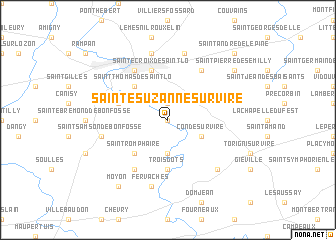 map of Sainte-Suzanne-sur-Vire