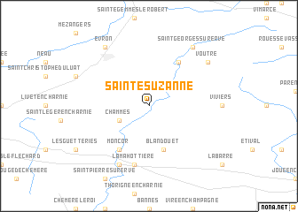 map of Sainte-Suzanne