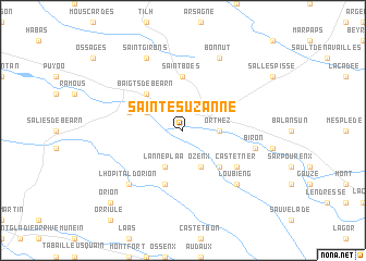 map of Sainte-Suzanne