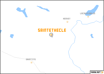 map of Sainte-Thècle